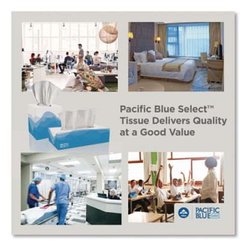 Georgia Pacific Professional Pacific Blue Select Cube Box Facial Tissue, 2-Ply, White, 100 Sheets/Box, 36 Boxes/Carton (462)