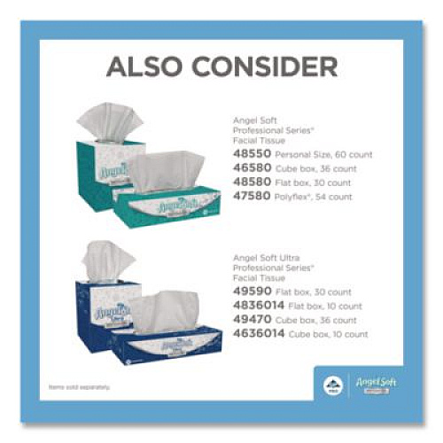 Georgia Pacific Professional Angel Soft ps Premium Facial Tissue in Cube Box, 2-Ply, White, 96 Sheets/Box, 36 Boxes/Carton (46580CT)