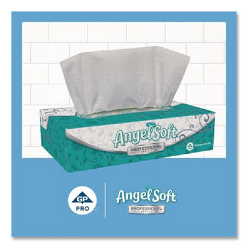 Georgia Pacific Professional Angel Soft ps Premium Facial Tissues in Flat Box, 2-Ply, White, 100 Sheets/Box, 30 Boxes/Carton (48580CT)