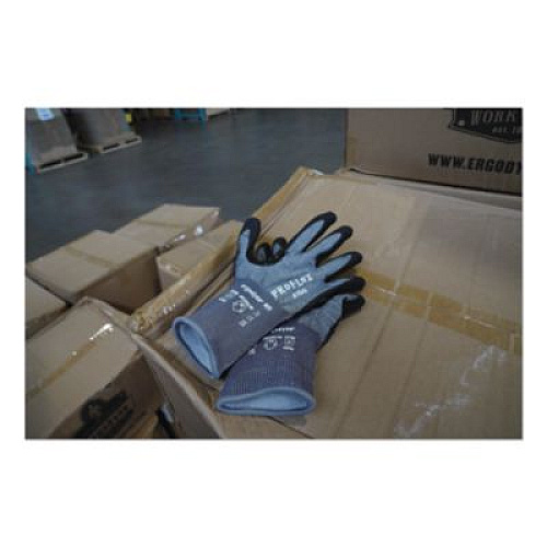 ergodyne ProFlex 7043 ANSI A4 Nitrile Coated CR Gloves, EN388: 4X42D, 10" Long, X-Small (6), Gray, Pair (10521)