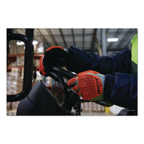 ergodyne ProFlex 7521 Thermal Coated Impact-Resistant Gloves: EN 388: 2131X, 10.5" Long, Medium (8), Gray, Pair (17643)