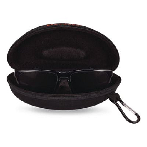 ergodyne Skullerz 3226 Zippered Hard Case with Carabiner, 6.3" x 2.95" x 2.56", Black (19226)