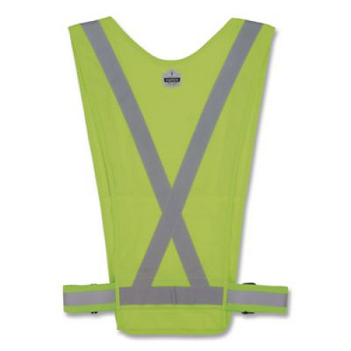 ergodyne GloWear 8045X Hi-Vis Safety Vest, Polyester, One Size, Lime (20090)
