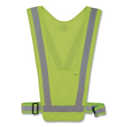 ergodyne GloWear 8045X Hi-Vis Safety Vest, Polyester, One Size, Lime (20090)
