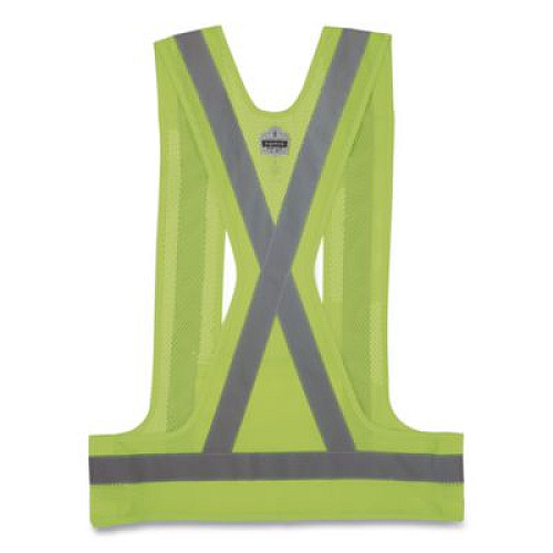 ergodyne GloWear 8142BA Breakaway Type O Class 1 Hi-Vis Safety Vest, Polyester, Small/Medium, Lime (27020)