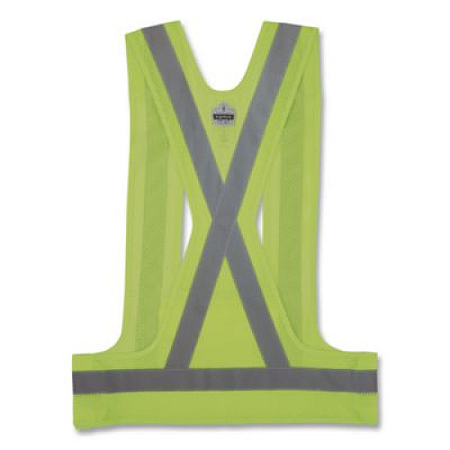 ergodyne GloWear 8142BA Type O Class 1 Breakaway Hi-Vis Safety Vest, Polyester, Large/X-Large, Lime (27021)