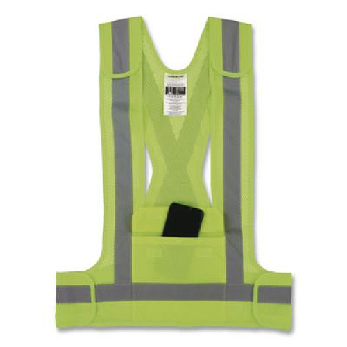 ergodyne GloWear 8142BA Type O Class 1 Breakaway Hi-Vis Safety Vest, Polyester, Large/X-Large, Lime (27021)