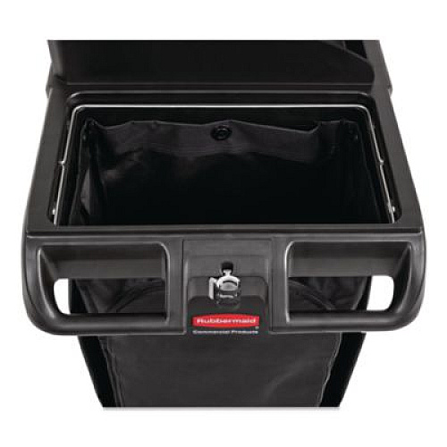 Fabric Cleaning Cart Bag for Rubbermaid Commercial Housekeeping and Janitorial Carts, 30 gal, 10.5 x 16.8 x 33, Black, 4/CT (2202530)