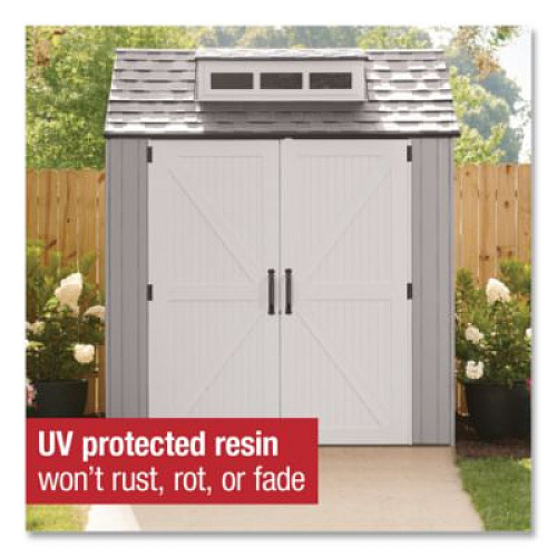 Rubbermaid Storage Shed, 337 cu ft, 7 ft x 7 ft x 8 ft, Brown (2145548)