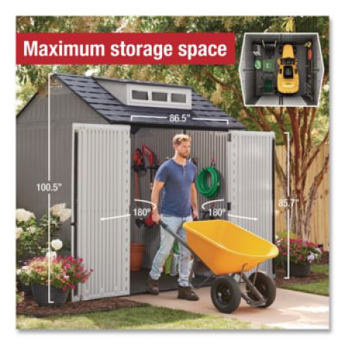 Rubbermaid Storage Shed, 337 cu ft, 7 ft x 7 ft x 8 ft, Brown (2145548)