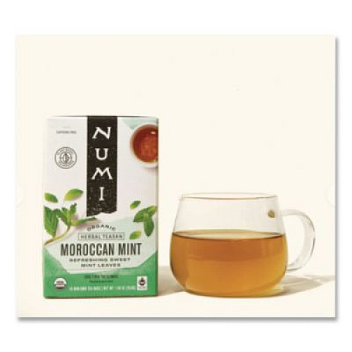 Numi Organic Teas and Teasans, 1.4 oz, Moroccan Mint, 18/Box (10104)