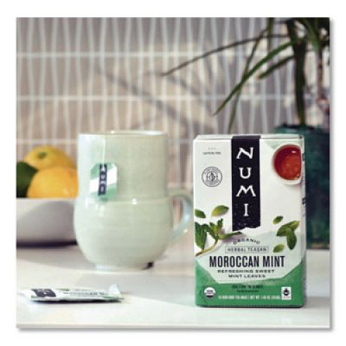 Numi Organic Teas and Teasans, 1.4 oz, Moroccan Mint, 18/Box (10104)