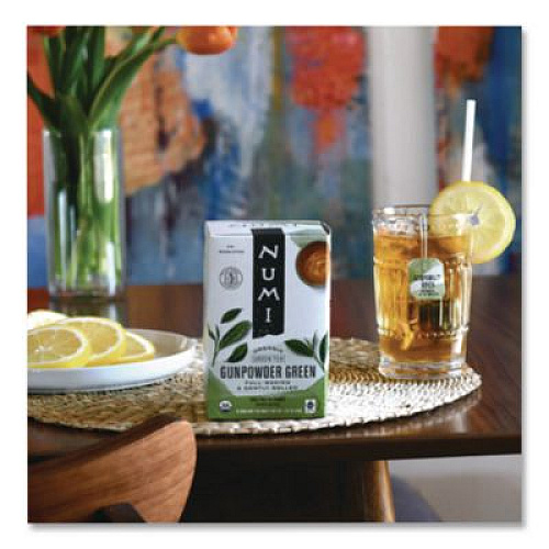 Numi Organic Teas and Teasans, 1.27 oz, Gunpowder Green, 18/Box (10109)