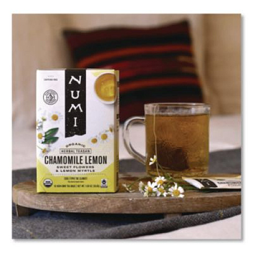 Numi Organic Teas and Teasans, 1.8 oz, Chamomile Lemon, 18/Box (10150)