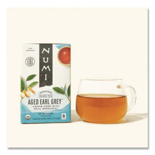 Numi Organic Teas and Teasans, 1.27 oz, Aged Earl Grey, 18/Box (10170)