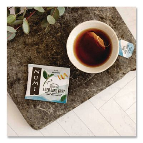 Numi Organic Teas and Teasans, 1.27 oz, Aged Earl Grey, 18/Box (10170)