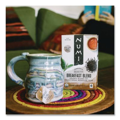 Numi Organic Teas and Teasans, 1.4 oz, Breakfast Blend, 18/Box (10220)