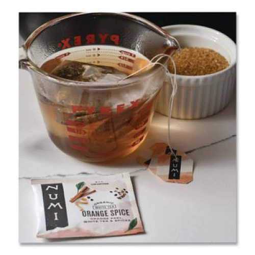 Numi Organic Teas and Teasans, 1.58 oz, White Orange Spice, 16/Box (10240)