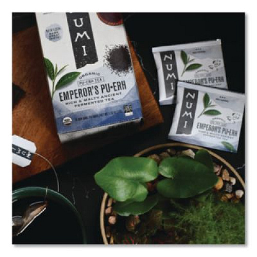 Numi Organic Teas and Teasans, 0.125 oz, Emperor's Puerh, 16/Box (10350)