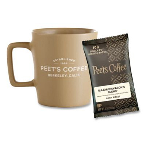 Peet's Coffee & Tea Coffee Portion Packs, Major Dickason's Blend, 2.5 oz Frack Pack, 18/Box (504916)