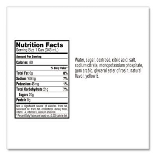 Gatorade Thirst Quencher Can, Lemon-Lime, 11.6oz Can, 24/Carton (00901)