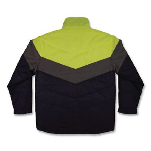 ergodyne N-Ferno 6464 Insulated Freezer Jacket with AmpliFIRE Heat Reflective Lining, Small, Navy (41132)