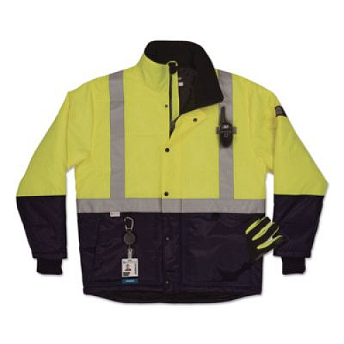 ergodyne N-Ferno 6478 Class 2 Hi-Vis Freezer Jacket, X-Small, Lime (41271)