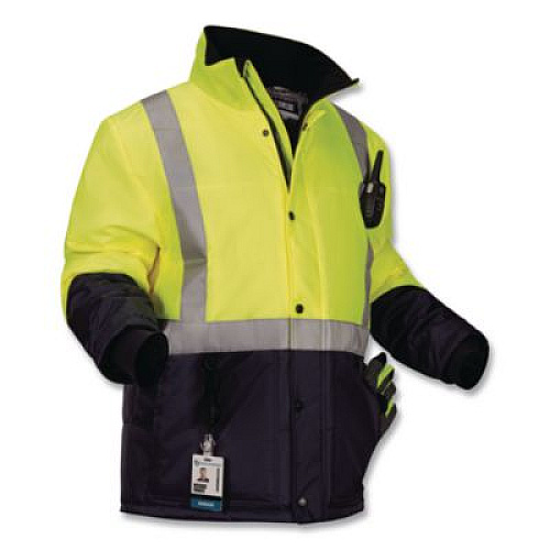 ergodyne N-Ferno 6478 Class 2 Hi-Vis Freezer Jacket, X-Large, Lime (41275)