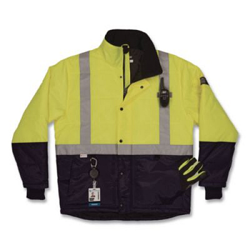 ergodyne N-Ferno 6478 Class 2 Hi-Vis Freezer Jacket, X-Large, Lime (41275)