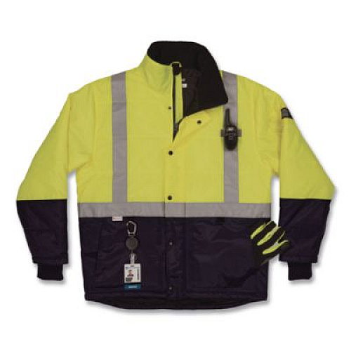 ergodyne N-Ferno 6478 Class 2 Hi-Vis Freezer Jacket, 5X-Large, Lime (41279)
