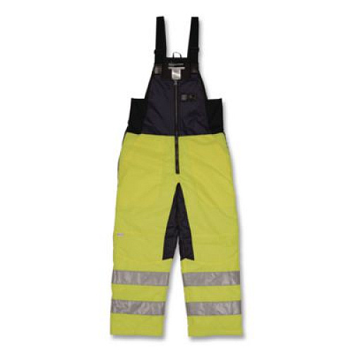 ergodyne N-Ferno 6479 Hi-Vis Freezer Bib Overalls, X-Small, Lime (41281)