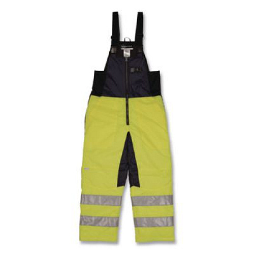 ergodyne N-Ferno 6479 Hi-Vis Freezer Bib Overalls, Large, Lime (41284)