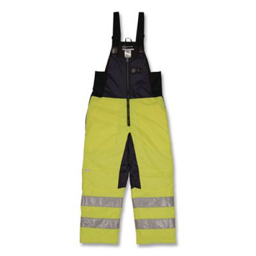 ergodyne N-Ferno 6479 Hi-Vis Freezer Bib Overalls, 2X-Large, Lime (41286)