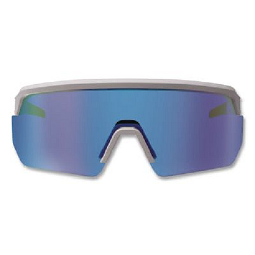 ergodyne Skullerz AEGIR Color Enhancing Safety Glasses, Matte Gray Half Frame, Mirrored High Contrast Ice Blue Single Lens (55211)