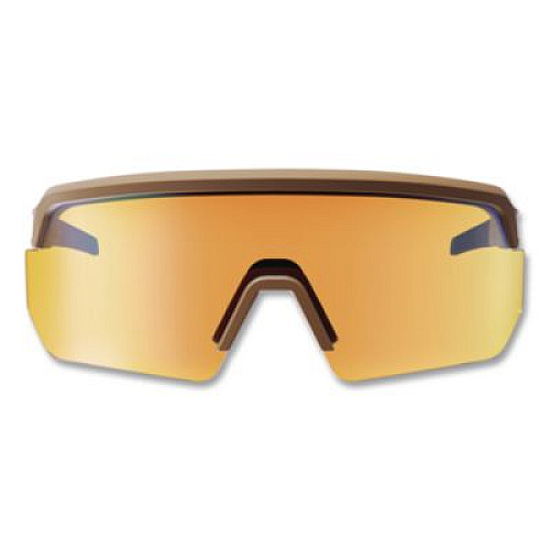 ergodyne Skullerz AEGIR Color Enhancing Safety Glasses, Matte Desert Half Frame, Mirrored High Contrast Yellow Single Lens (55212)