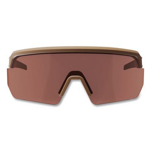 ergodyne Skullerz AEGIR Color Enhance Anti-Scratch Anti-Fog Safety Glasses, Matte Desert Half Frame, High Contrast Bronze Single Lens (55220)