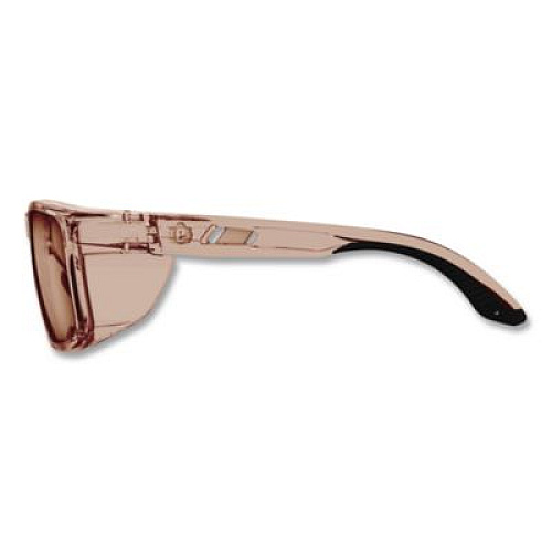 ergodyne Skullerz SIXTEN Anti-Scratch Enhanced Anti-Fog Safety Glasses with Side Shields, Translucent Tan Full Frame, Tan Dual Lens (58212)
