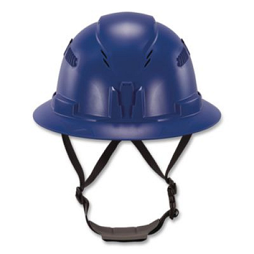 ergodyne Skullerz 8964 Full Brim Class C Safety Helmet, 6-Point Ratchet Suspension, Blue (60563)