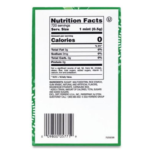 Tic Tac Freshmints, Peppermint, 1 oz Pack, 12 Packs/Carton (22002648)