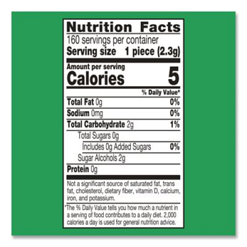 ICE BREAKERS Ice Cubes Spearmint Sugar-Free Gum, Spearmint, 40 Cubes/Bottle, 4 Bottles/Carton (22002651)