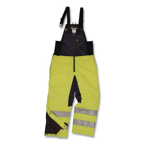 ergodyne N-Ferno 6479 Hi-Vis Freezer Bib Overalls, Medium, Lime (41283)