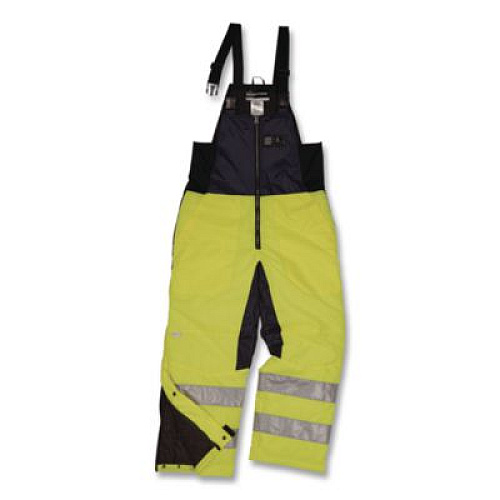 ergodyne N-Ferno 6479 Hi-Vis Freezer Bib Overalls, X-Large, Lime (41285)