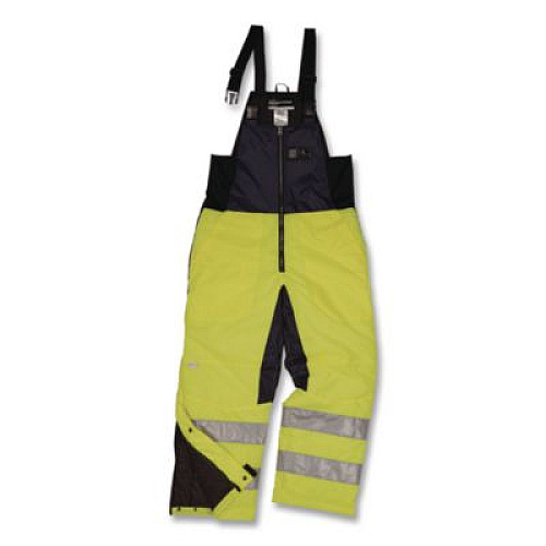 ergodyne N-Ferno 6479 Hi-Vis Freezer Bib Overalls, 3X-Large, Lime (41287)