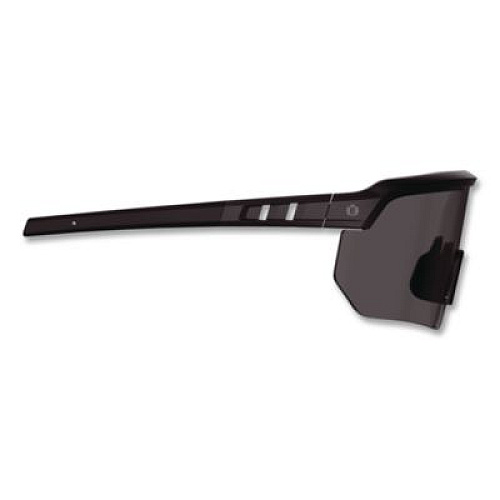 ergodyne Skullerz AEGIR Color Enhancing Safety Glasses, Matte Black Half Frame, High Contrast Smoke Shade 2 VLT Single Lens (55201)