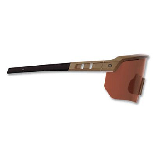 ergodyne Skullerz AEGIR Color Enhancing Safety Glasses, Matte Desert Half Frame, High Contrast Bronze Shade 3 VLT Single Lens (55200)