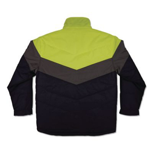 ergodyne N-Ferno 6464 Insulated Freezer Jacket with AmpliFIRE Heat Reflective Lining, 5X-Large, Navy (41139)