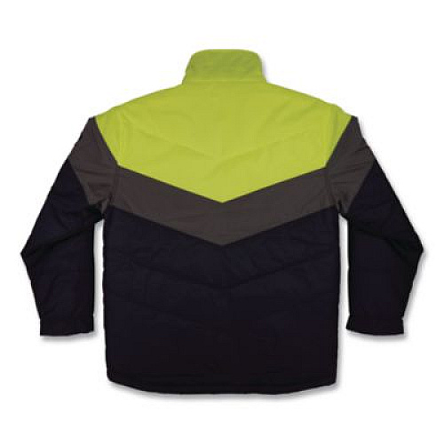 ergodyne N-Ferno 6464 Insulated Freezer Jacket with AmpliFIRE Heat Reflective Lining, Medium, Navy (41133)