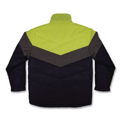 ergodyne N-Ferno 6464 Insulated Freezer Jacket with AmpliFIRE Heat Reflective Lining, 2X-Large, Navy (41136)