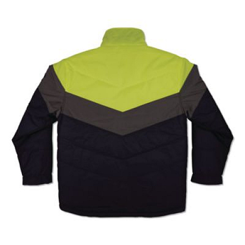 ergodyne N-Ferno 6464 Insulated Freezer Jacket with AmpliFIRE Heat Reflective Lining, 4X-Large, Navy (41138)