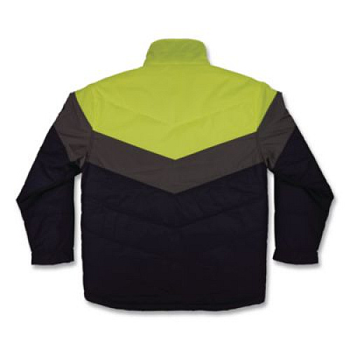 ergodyne N-Ferno 6464 Insulated Freezer Jacket with AmpliFIRE Heat Reflective Lining, Large, Navy (41134)
